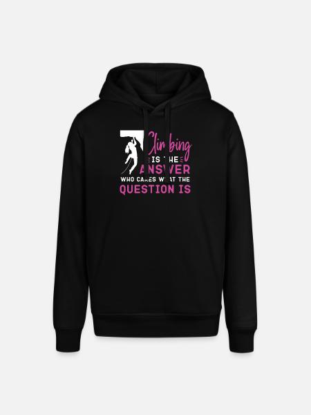 Rock Climbing Climber Girl - Stanley/Stella SOUNDER Unisex Hoodie - black