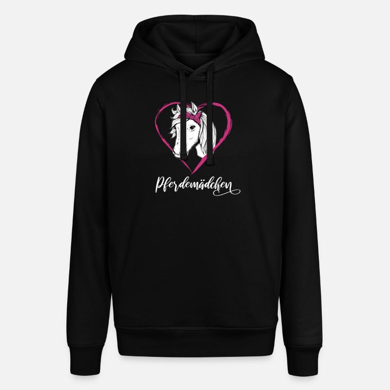 Pferdemädchen Pferde Herz Geschenkidee - Stanley/Stella Unisex Hoodie SOUNDER - Schwarz