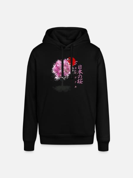 Sakura japansk kirsebærblomst kirsebærblomst træ - Stanley/Stella SOUNDER unisex hoodie - sort