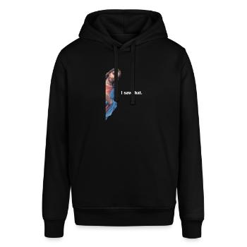 Ich sah, dass Jesus Christus Religion Glaube Gebetsgeschenk - Stanley/Stella Unisex Hoodie SOUNDER - Schwarz - Vorne - Alina (178cm) & Michal (187cm)