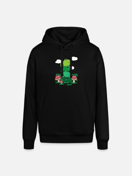 Cottagecore Aesthetic Kawaii Frog Pile Mushroom - Stanley/Stella SOUNDER Unisex Hoodie - black
