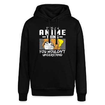 Hentai Anime Manga Japanisches Etchi Waifu Kawaii - Stanley/Stella Unisex Hoodie SOUNDER - Schwarz - Vorne - Alina (178cm) & Michal (187cm)