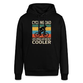 Fahrrad Cycling Dad Papa Geschenk Vintage - Stanley/Stella Unisex Hoodie SOUNDER - Schwarz - Vorne - Alina (178cm) & Michal (187cm)