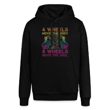 Cool Roller Skating Skate Girl - Stanley/Stella Unisex Hoodie SOUNDER - Schwarz - Vorne - Alina (178cm) & Michal (187cm)