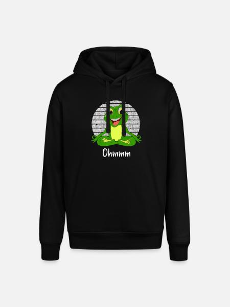 Meditation Frog - Yoga Frog - Stanley/Stella SOUNDER Unisex Hoodie - black