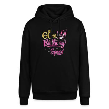 60. Geburtstag Frauen 60 Jahre Geschenk - Stanley/Stella Unisex Hoodie SOUNDER - Schwarz - Vorne - Alina (178cm) & Michal (187cm)