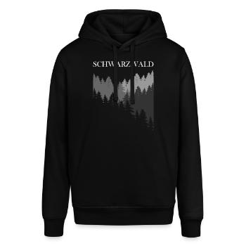 Schwarzwald Wald Natur Schwarzwälder Geschenk - Stanley/Stella Unisex Hoodie SOUNDER - Schwarz - Vorne - Alina (178cm) & Michal (187cm)