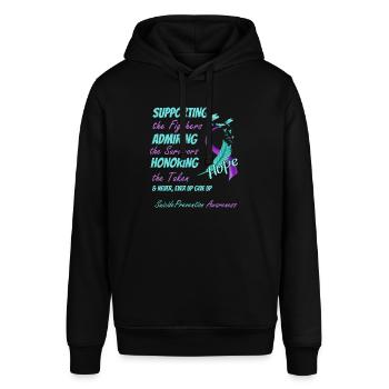 Aide contre le suicide Cadeau - Sweat à capuche SOUNDER Stanley/Stella Unisexe - noir - Devant - Alina (178cm) & Michal (187cm)