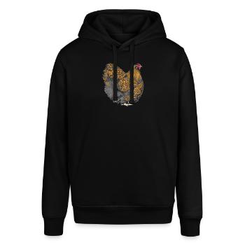 Orpington Hühner I Chicken Geflügel Motiv für - Stanley/Stella Unisex Hoodie SOUNDER - Schwarz - Vorne - Alina (178cm) & Michal (187cm)