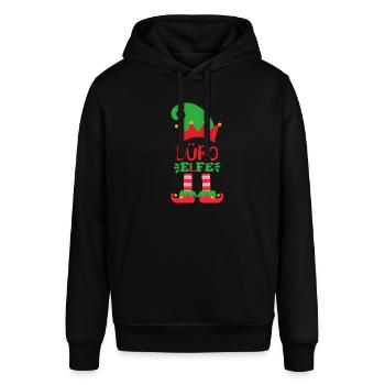 Büro Elfe Partnerlook Familie Weihnachten - Stanley/Stella Unisex Hoodie SOUNDER - Schwarz - Vorne - Alina (178cm) & Michal (187cm)