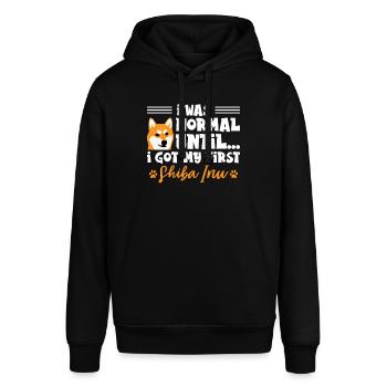 Shiba Inu Hond Gift Shiba Inu - Stanley/Stella Uniseks biologische hoodie SOUNDER - zwart - Voor - Alina (178cm) & Michal (187cm)