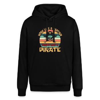 Pirat Piraten Piratenschiff Piraten Geschenk - Stanley/Stella Unisex Hoodie SOUNDER - Schwarz - Vorne - Alina (178cm) & Michal (187cm)
