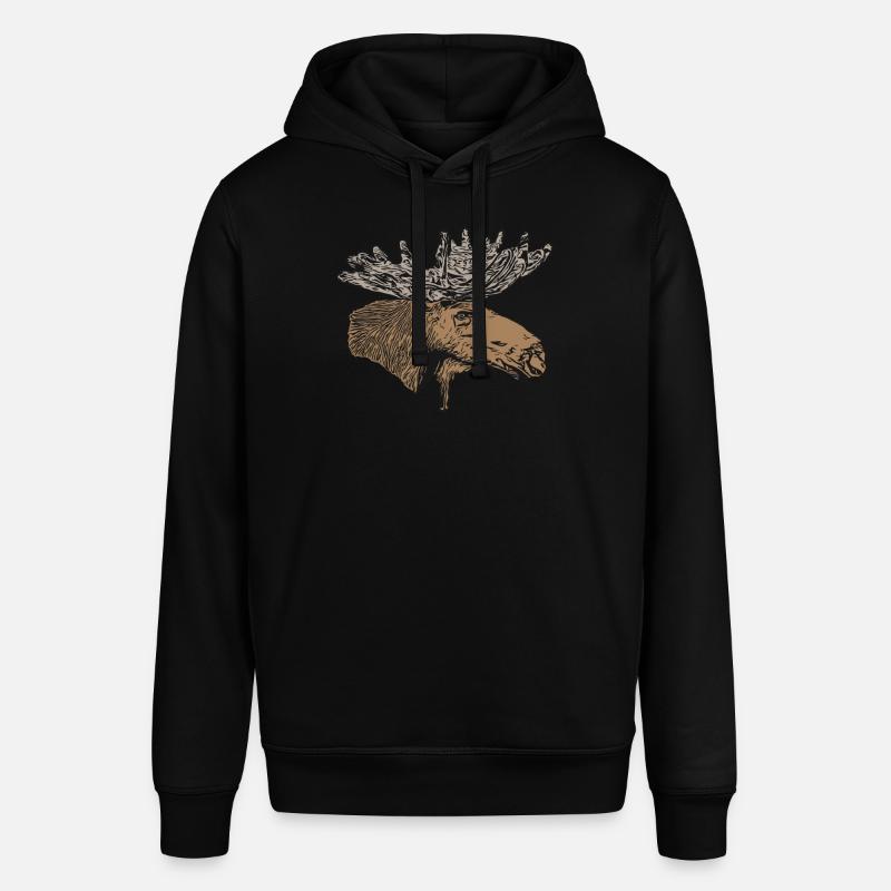 Imprimé motif d’animal d’orignal - Sweat à capuche SOUNDER Stanley/Stella Unisexe - noir