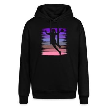 Echte Mädchen spielen Handball - Stanley/Stella Unisex Hoodie SOUNDER - Schwarz - Vorne - Alina (178cm) & Michal (187cm)