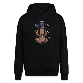 Bayerischer Gebirgsschweißhund Videospiel Gaming - Stanley/Stella Unisex Hoodie SOUNDER - Schwarz - Vorne - Alina (178cm) & Michal (187cm)
