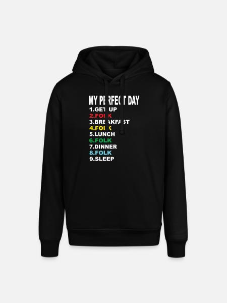 My Perfect Day Folk - Stanley/Stella SOUNDER Unisex Hoodie - black