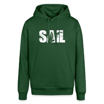 Sail Boat Sailboat Catamaran Boat - Stanley/Stella Unisex Hoodie SOUNDER - Flaschengrün - Vorne - Alina (178cm) & Michal (187cm)
