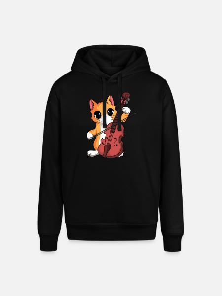 Cat Violinist Orchestra - Stanley/Stella SOUNDER Unisex Hoodie - black