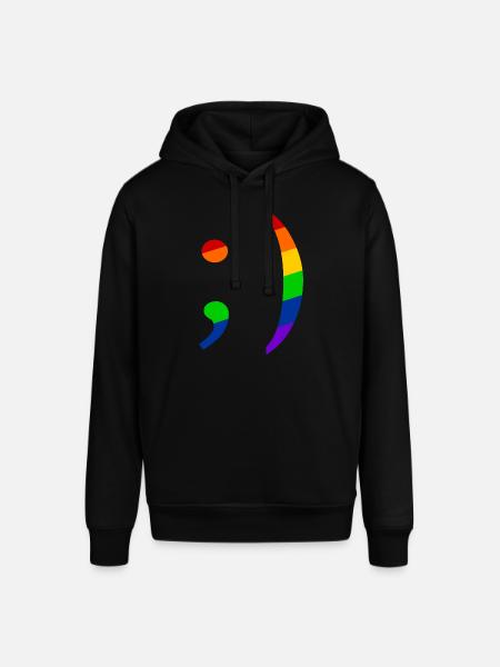 Retro Emoji Wink Queer - Stanley/Stella SOUNDER Unisex Hoodie - black