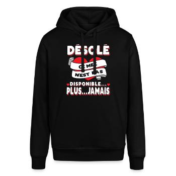 Fiancé Saint-Valentin Homme Mari Humour - Sweat à capuche SOUNDER Stanley/Stella Unisexe - noir - Devant - Alina (178cm) & Michal (187cm)