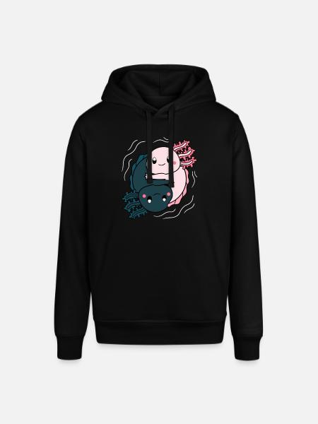 Axolotl Yinyang - Stanley/Stella SOUNDER Unisex Hoodie - black
