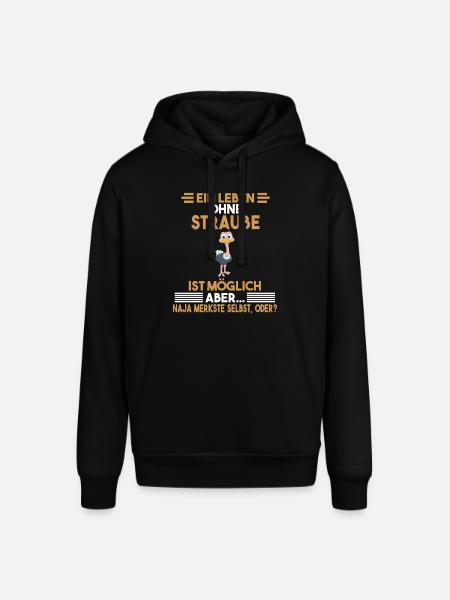 Zootier Strauß - Stanley/Stella Unisex Hoodie SOUNDER - Schwarz