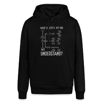 Network Engineer Tool Network Engineering - Stanley/Stella Unisex Hoodie SOUNDER - Schwarz - Vorne - Alina (178cm) & Michal (187cm)