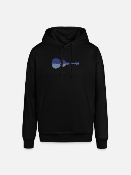 Guitar Lake Reflections | Guitar - Stanley/Stella SOUNDER Unisex Hoodie - black