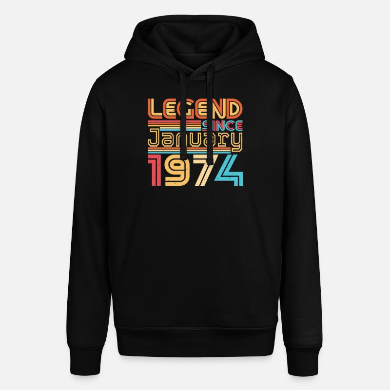 Janvier 1974 Retro Legend - Sweat à capuche SOUNDER Stanley/Stella Unisexe - noir