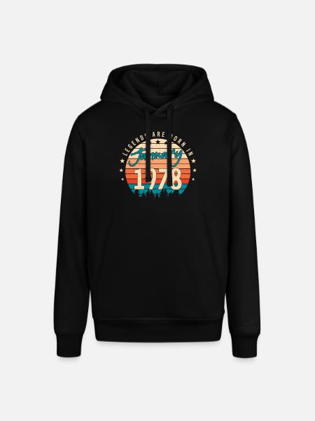 January 1978 Retro Legend - Stanley/Stella SOUNDER Unisex Hoodie - black