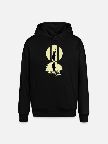 Le vendeur et la lune - Sweat à capuche SOUNDER Stanley/Stella Unisexe - noir