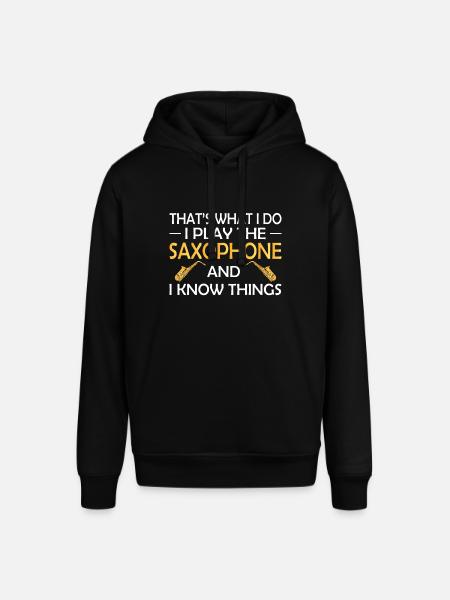 Saxophone Saxophone Jazz Musicians - Stanley/Stella SOUNDER Unisex Hoodie - black
