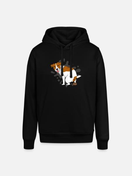 JACK RUSSELL TERRIER poops poop pile - Stanley/Stella SOUNDER Unisex Hoodie - black