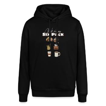 Kaffee - Stanley/Stella Unisex Hoodie SOUNDER - Schwarz - Vorne - Alina (178cm) & Michal (187cm)