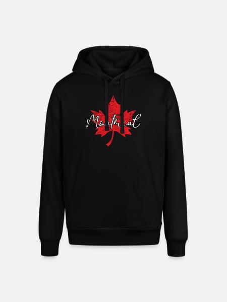 Montreal Canada Red White Cloverleaf - Stanley/Stella SOUNDER Unisex Hoodie - black