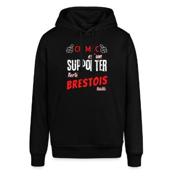Brest Football supporter Brestois fier foot Club - Sweat à capuche SOUNDER Stanley/Stella Unisexe - noir - Devant - Alina (178cm) & Michal (187cm)