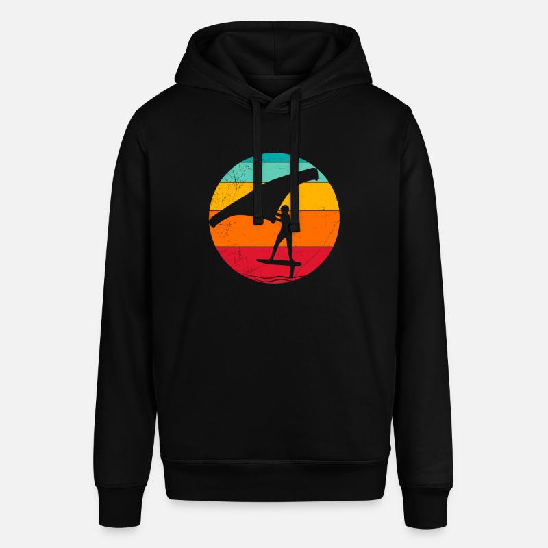 Wing Foil Wing Surf Rétro - Sweat à capuche SOUNDER Stanley/Stella Unisexe - noir
