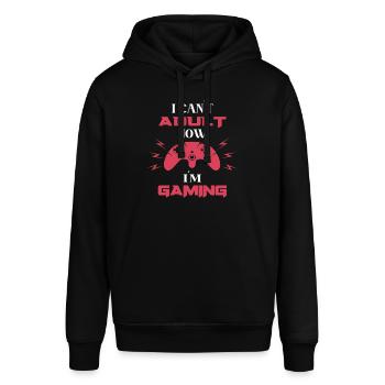 Lustiger Gamer Spruch - Stanley/Stella Unisex Hoodie SOUNDER - Schwarz - Vorne - Alina (178cm) & Michal (187cm)