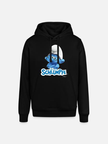 Smølfer Schlaubi Smurf Logo - Stanley/Stella SOUNDER unisex hoodie - sort