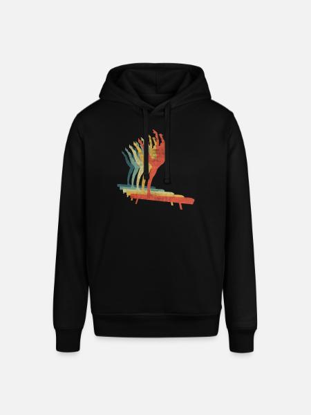 Gymnast-Mädchen auf Balance-Strahl-Retro - Stanley/Stella Unisex Hoodie SOUNDER - Schwarz