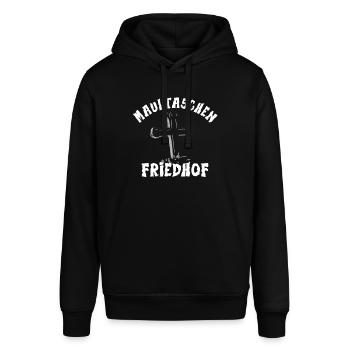 Schwäbischer Maultaschen Friedhof - Stanley/Stella Unisex Hoodie SOUNDER - Schwarz - Vorne - Alina (178cm) & Michal (187cm)