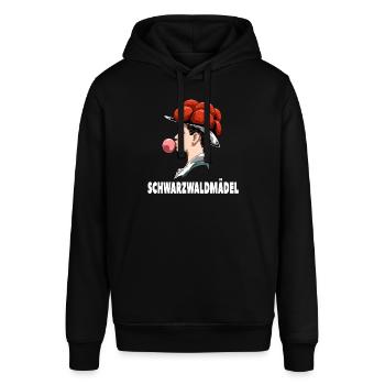 Bollenhut Schwarzwald Schwarzwaldmädel - Stanley/Stella Unisex Hoodie SOUNDER - Schwarz - Vorne - Alina (178cm) & Michal (187cm)