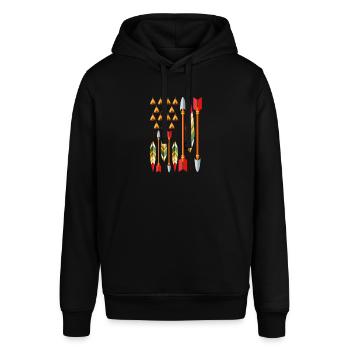 Indianer - Stanley/Stella Unisex Hoodie SOUNDER - Schwarz - Vorne - Alina (178cm) & Michal (187cm)