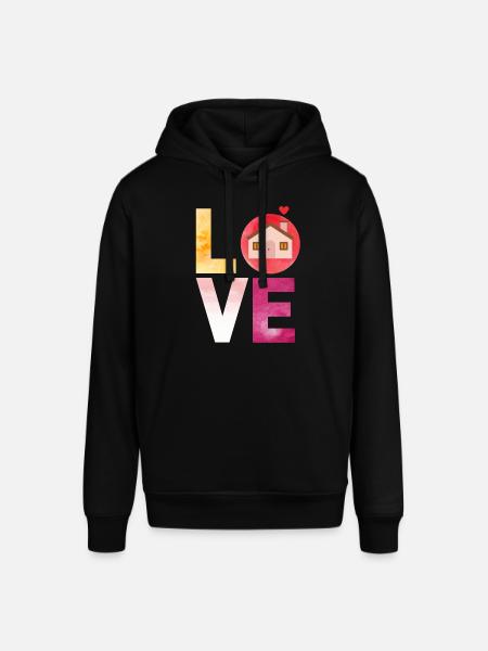 LOVE Home House Home - Stanley/Stella SOUNDER Unisex Hoodie - black