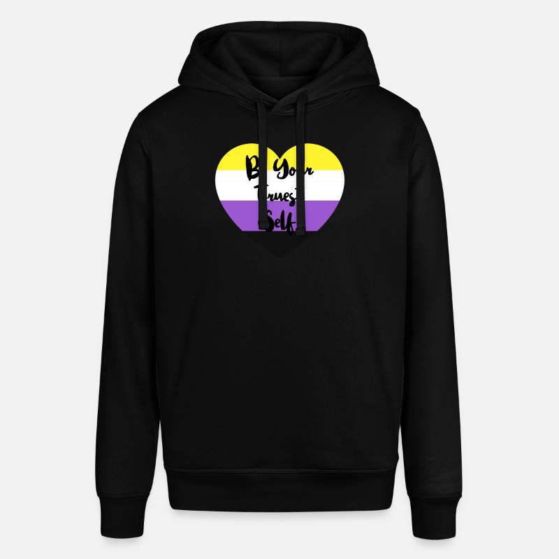Non-binary non-binary flag LGBTQ gift - Stanley/Stella SOUNDER Unisex Hoodie - black