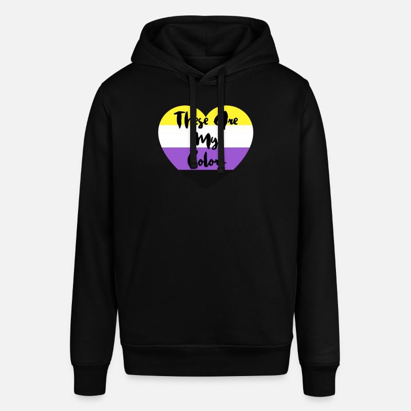 Non-binary non-binary flag LGBTQ gift - Stanley/Stella SOUNDER Unisex Hoodie - black