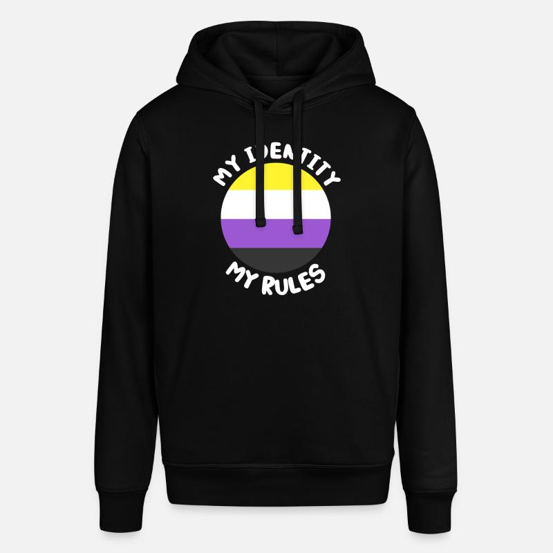 Non-binary non-binary flag LGBTQ gift - Stanley/Stella SOUNDER Unisex Hoodie - black