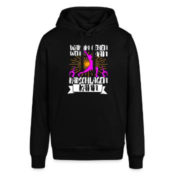 Turnen Turner - Stanley/Stella Unisex Hoodie SOUNDER - Schwarz - Vorne - Alina (178cm) & Michal (187cm)