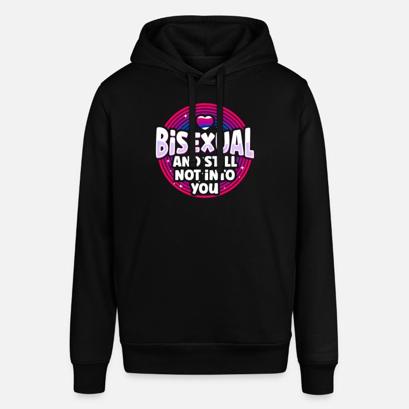 Bifil Bi Pride Flag Bifil - Stanley/Stella SOUNDER økologisk unisex-hettegenser - svart