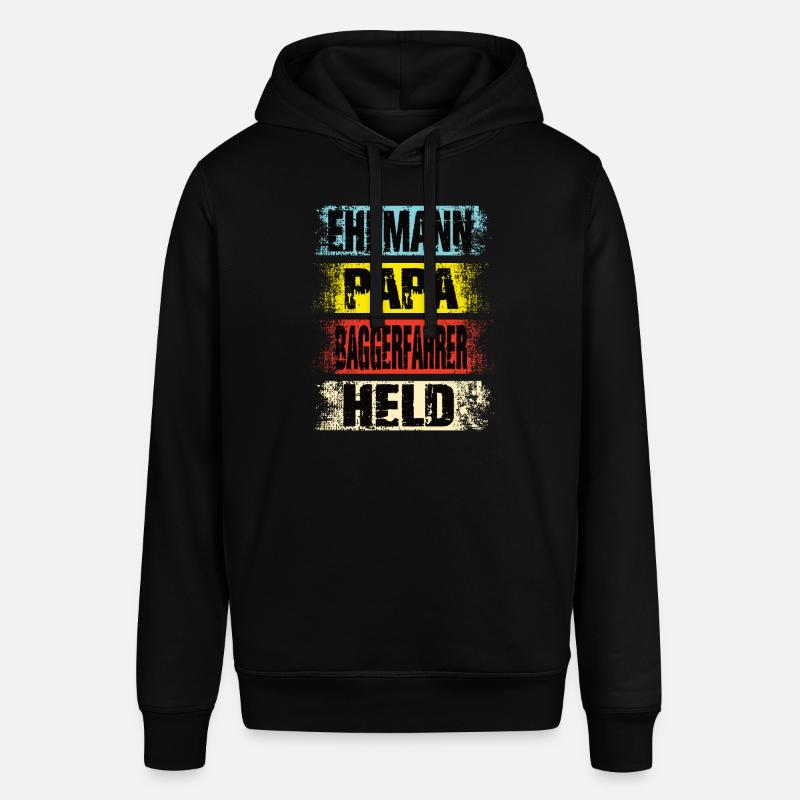 Ehemann Papa Baggerfahrer Held - Stanley/Stella Unisex Hoodie SOUNDER - Schwarz